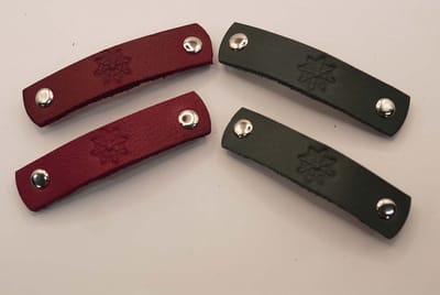 Leren kinder haarclip 2x groen met sierlijke ster, 2x roze met sierlijke ster - set van 4 kleine haarclips van leer voor kinderen of volwassen die een klein haarclip willen - prachtige sterren kinder haarclips - lederen haarclips voor kinderen