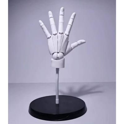 1:1 Schaal Grote Figuur Pil Zeer Beweegbare Hand Figuur - Bionische Vingergewrichten Mannequin Hand Artistische Beeldhouwkunst Figuur Kit white