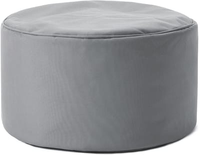 Lumaland Zitzak poef | Compacte zitzak met 3-in-1-functie: comfortabele poef, handig tafeltje en stijlvolle voetenbank voor binnen en buiten | Met flexibele EPS-vulling | Ø 25 x 45 cm