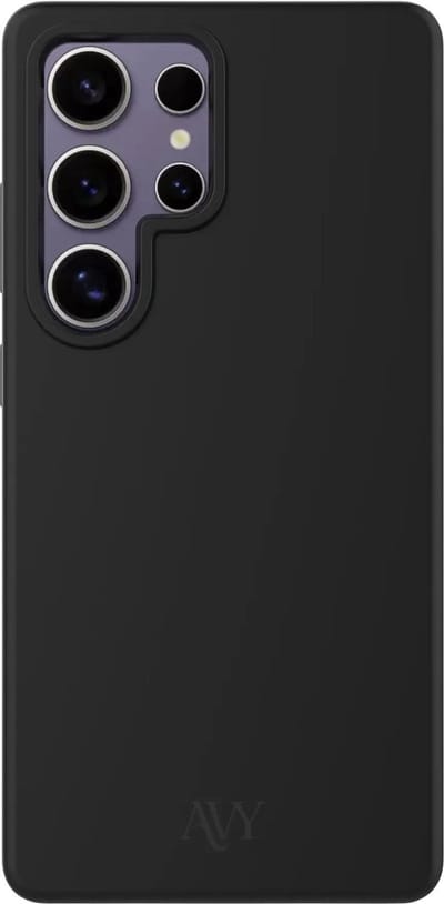 AVY Hoesje geschikt voor Samsung Galaxy S25 Ultra | Compatibel met MagSafe | Back Cover | Liquid Silicone | Comfortabel in de Hand | Zwart