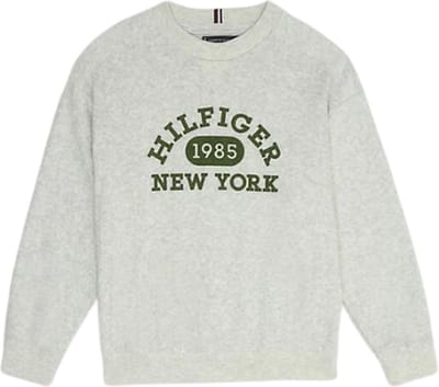 Tommy Hilfiger VARSITY BOUCLE SWEATSHIRT Jongens Trui - Grey - Maat 8