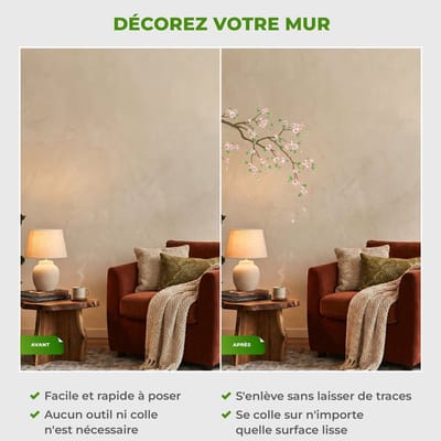 Muurstickers met kersenbloesems - Decoratieve zelfklevende stickers