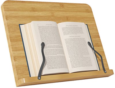 Gloovon® Ergonomische Boekenstandaard - 8 Standen Verstelbaar - Hout - Voor Kookboek, Tablet & Laptop - 34x24cm