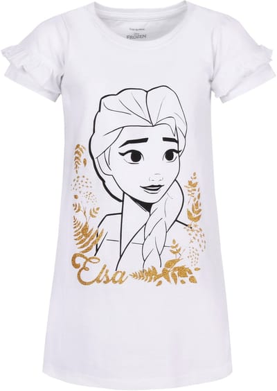 Disney Frozen NACHTPLAGUE voor meisjes 100% KATOEN met korte mouwen voor meisjes OM IN TE SLAPEN