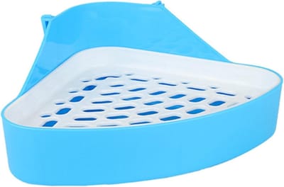 Huisdier Toilet - Kleine Dieren Pan - Zindelijkheidstraining - Gelaagde Structuur - 24.5 x 17.5 cm - Blauw