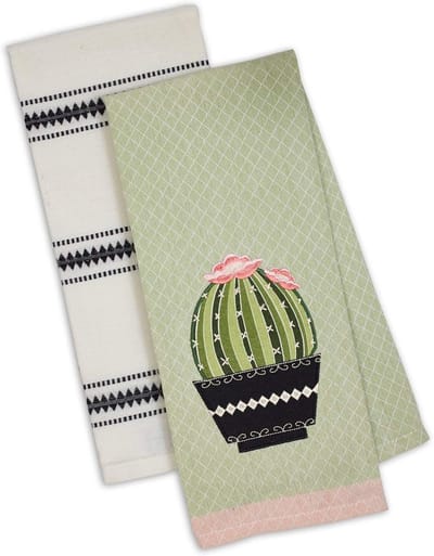 Set van 2 Keukendoeken met Cactusprint 100% Katoen