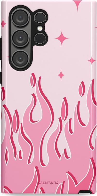 Casetastic Hoesje Geschikt voor Samsung S23 Ultra - Stijlvolle Beschermende Duo-layer Case - Twinkelvuur