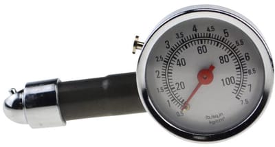Bandenspanningsmeter, manometer, luchtdrukmeter, 7,5 bar, meetinstrument, bandenspanningsmeter, 0-100 psi, voor auto's, fietsen en motorfietsen
