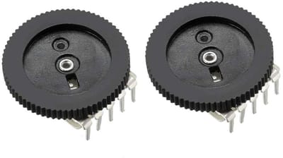 Variabele Weerstand - Duplex Potentiometer - Elektronische Projecten - Dubbele Taper - 2 stuks - Zilverkleurig