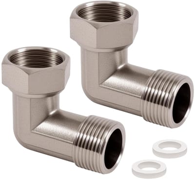 Movable schroefverbinding 3/4 inch, 304 roestvrij staal, 90 graden hoekverbinding voor waterinstallaties, DN20, duurzame en betrouwbare koppeling