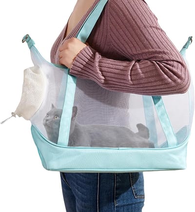 Kattendrager | Ademende Nylon Schoudertas | Kattendrager | Voor Reizen Reizen Camping Picknick Korte Reizen Mannen Vrouwen Volwassenen Tieners