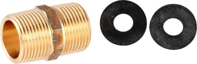 Scanpart aanvoerslang verbindingsset - Geschikt voor wasmachine - Inclusief 1 metalen aanvoerverbinder 3/4" x 3/4"- 2 o afdichtingsringen