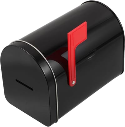 Cadeau Brievenbus - Feest Doos - Kinder Rollenspel - Beschilderbaar Oppervlak - 15.5x11x9.5cm - Zwart