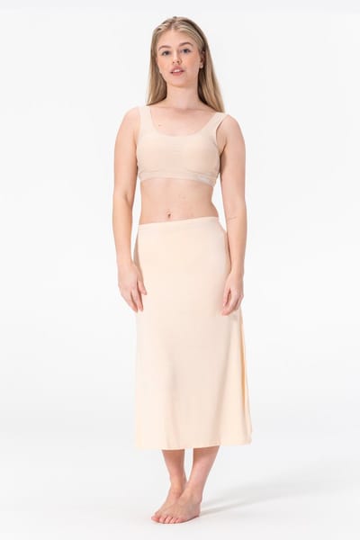 Bamboe Onderrok Lang - Jupon - Anti-Schuren - Beige - 70CM - Maat L/XL