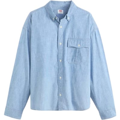 Levis Kort chambray-overhemd voor heren (Chambray)