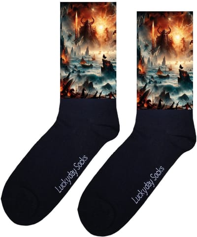 Luckyday Socks - Unisex sokken - Vikking - cadeau sokken - Maat 37-44