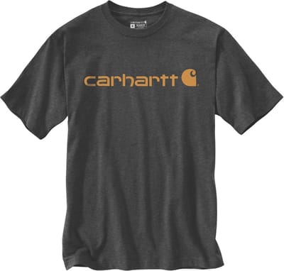 Carhartt Relaxed Fit Heavyweight Short-Sleeve Logo Graphic T-Shirt-Carbon Heather-M