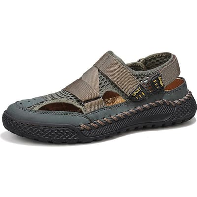 Sandalen Heren Zomer Outdoor Autorijden Antislip Net Wading Strandschoenen Outdoor Sporten Gesloten Teen Upstream Schoenen 47 groen