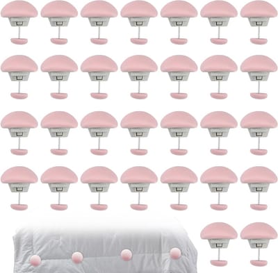 Dekbedclips Set - 30 stuks roze quiltbevestiging voor dekbedden, lakens en gordijnen