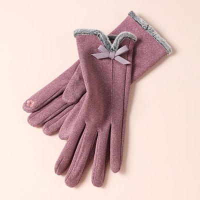 Warme handschoenen voor dames in de winter Verdikt en fris Yang Ni fietsen Haar Mond Koudebestendig Buiten Winddicht Warmteopslag Touchscreen handschoenen One Size gray