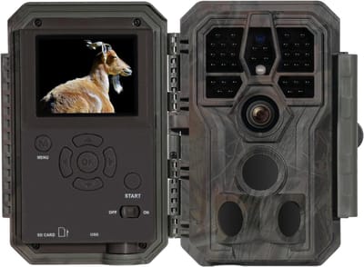 MRKK® Wildcamera met Nachtzicht - Buitencamera voor Buiten - Waterdicht - Legerbruin