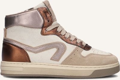Hip H1301 Sneakers Meisjes - Leren Sneaker - Beige - Maat 32