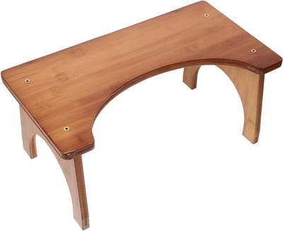 Toiletkruk - Badkamerkrukje Voetsteun - Natuurlijke Houding - Antislip Ontwerp - 36 x 19 x 16 cm - Natuurlijk