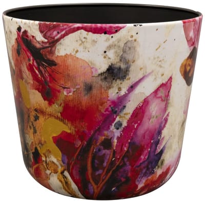 TS Collection - Vaas conisch Sweet magnolia - 23x20 - Metaal & Epoxy - Exclusieve woonitems voor binnen - Handgemaakt - Unieke print - Designed by Lammie