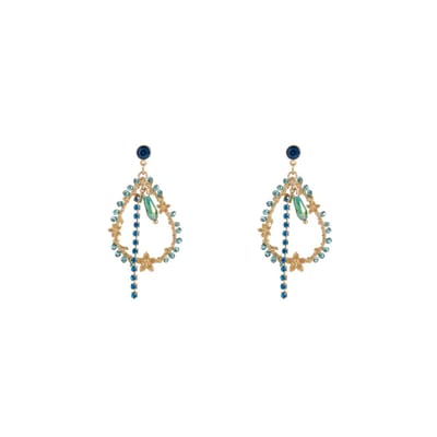 Go Dutch Label Oorknoppen flowery drop Groen