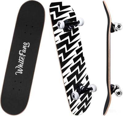 Compleet Skateboard voor Beginners en Kinderen, 31 Inch Dubbele Kicktail Concave