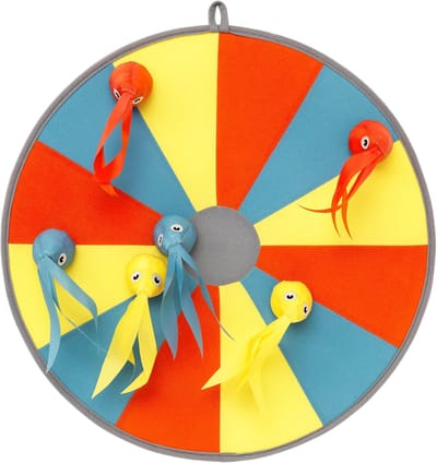 Dartspel - Zacht dartbord - Spelplezier Binnen - Draagbaar ontwerp - 55 cm breed - Multicolor