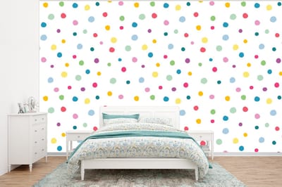 Behang - Fotobehang Confetti - Stippen - Patroon - Breedte 320 cm x hoogte 240 cm
