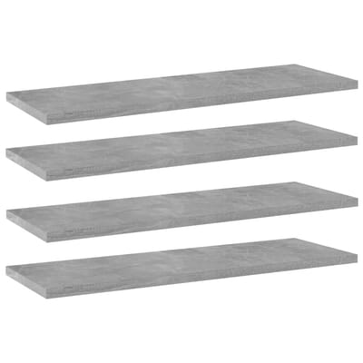 vidaXL - Wandschappen - 4 - st - 60x20x1,5 - cm - spaanplaat - betongrijs