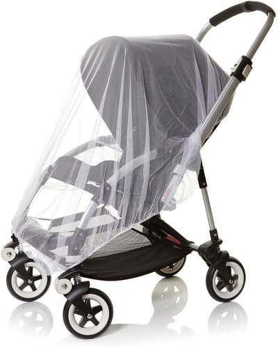 Duurzaam kinderwagen muskietennet 40*85cm-elastisch-universeel-wit-ademend-reisbenodigdheid-bescherming baby
