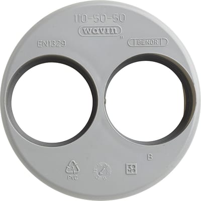 Verloopring 2x lijmmof 110x50/50mm