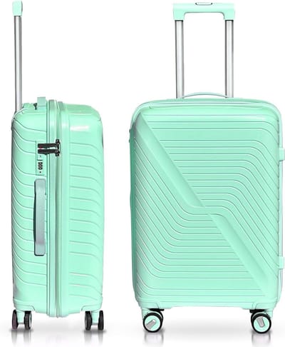 Reiskoffer - Trolley Koffer Handbagage - Lange Reizen - Lichtgewicht 3.2kg - 55x40x25cm - Groen