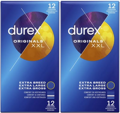Durex Condooms XXL 12st - 2 Stuks - Voordeelverpakking