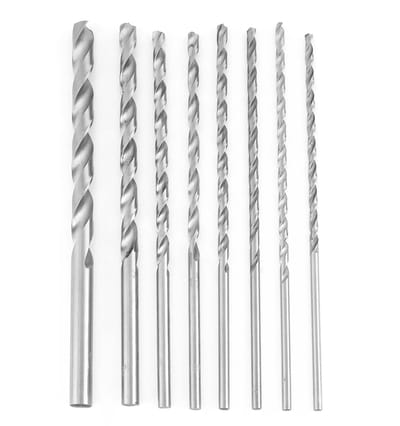 Dailygoods- Spiraalboren Set 8-delig - Extra Lange Snijkant 200 mm - HSS Boren - Aluminium/Hout/Kunststof - Gebruiksvriendelijk - Diepe Gaten Boren - Boorset