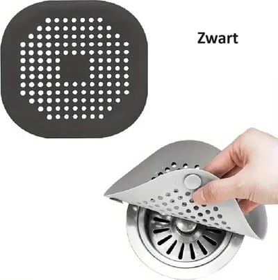 Luxe Doucheput Matje Met Zuignappen I Gootsteenfilter I Afvoerplug I Afvoerputje I Douchebak I Haarstopper I 14 CM Diameter I Siliconen I Zwart