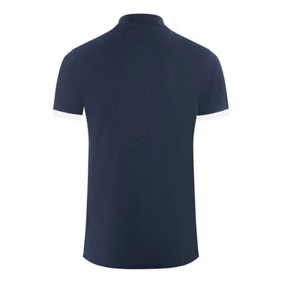 Aquascutum Unisex poloshirt met merkkraag voor volwassenen (Marine)