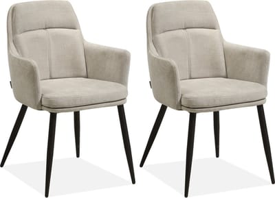 Eetkamerstoel Donna - Toffee (set van 2 stoelen)