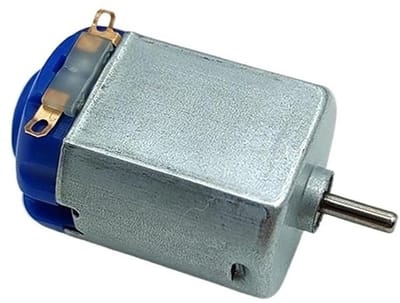DC Motor - Kleine Motor - Doe-het-zelf Projecten - Breed Spanningsbereik - 25 x 20 x 15 mm - Zilverkleurig