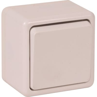 Kopp Wipschakelaar wissel opbouw Glanzend wit