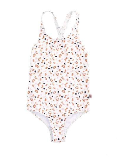 Swim Essentials | Kaki Panterprint Meisjes UV Badpak - Maat 134/140