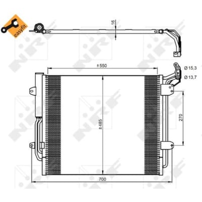 Condensor, airconditioning NRF 350054