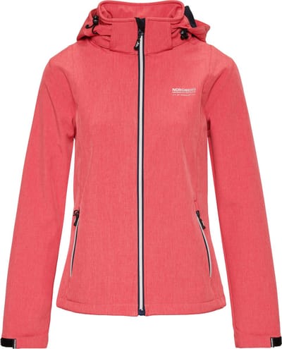 Nordberg Rinda - Softshell Outdoor Zomerjas Dames - Coral Melange - Maat M