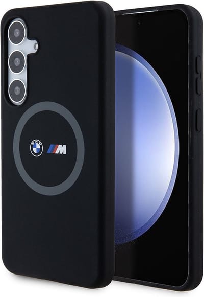 BMW M Silicone Back Case (MagSafe Compatible) - Geschikt voor Samsung Galaxy S24 Plus (S926) - Zwart