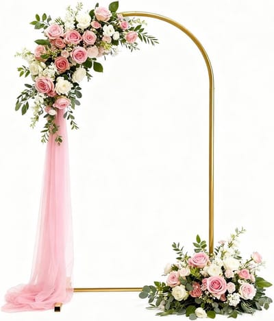 1 x 2 m bruiloftsboog-achtergrondstandaard, metalen boog, bruiloft, ballonnenboogframe, decoratieve boog voor bruiloft, verjaardag, feestdecoratie