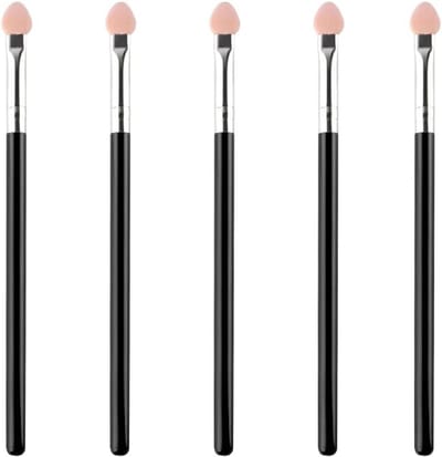 Set van 5 Oogschaduwkwasten met Spons Applicators voor Perfecte Oogmake-up, Dubbelzijdige Tools voor Cosmetica