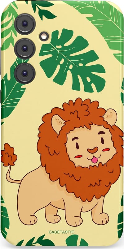 Casetastic Hoesje Geschikt voor Samsung A35 - Stijlvolle Beschermende Duo-layer Case - Jungle Leeuw Ontwerp